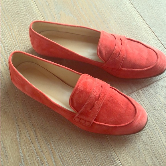 J Crew Coral Loafers